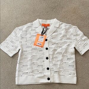 NWT Reiss McLaren Crochet shirt